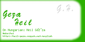 geza heil business card